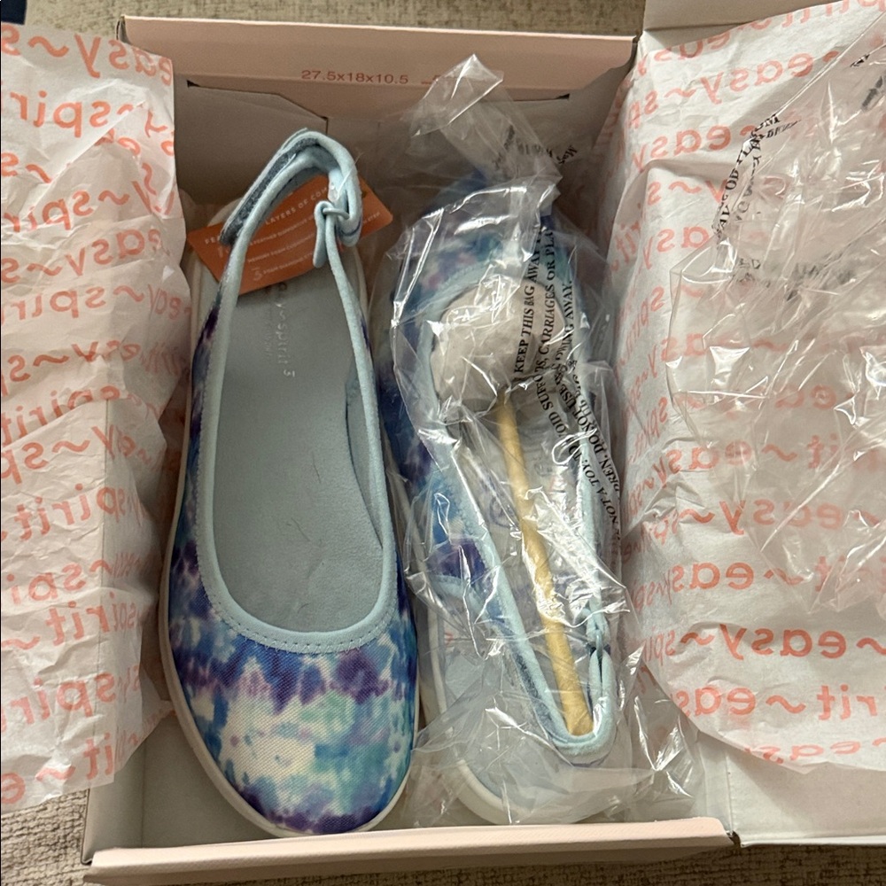 Easy Spirit Multicolor Tie-Dye Flats